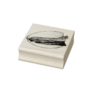 Carimbo De Borracha Gua Bao Pork Belly Bun Comida Chinês de Taiwan