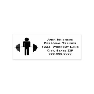 Carimbo De Borracha Gym Personal Trainer Pequenas Empresas