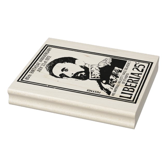 Carimbo De Borracha Haile Selassie I Jah Rastafari Wood Art Stamp (Carimbo)
