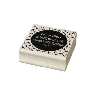 Carimbo De Borracha Halloween Spider Web