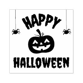 Carimbo De Borracha Happy Halloween Citrouille