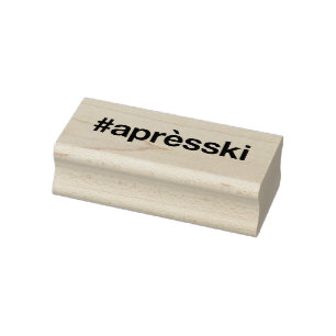 Carimbo De Borracha Hashtag APÓS ESQUIAR