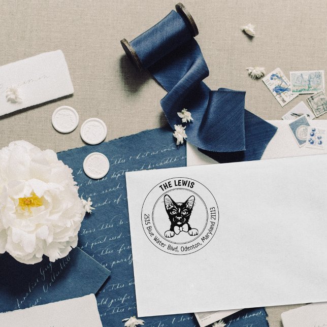 Carimbo De Borracha Havana Brown Cat Return Address (Criador carregado)