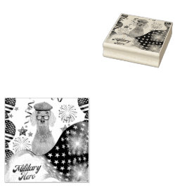 Carimbo de Borracha Herói Militar