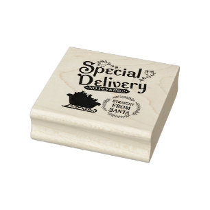 Carimbo De Borracha Hetero de entrega especial de Papais noeis