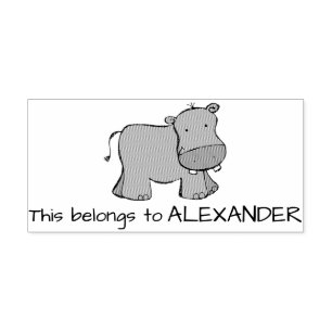 Carimbo De Borracha Hippo