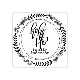 Carimbo De Borracha HO HO HO HO Caligrafia Natal Nome Personalizado