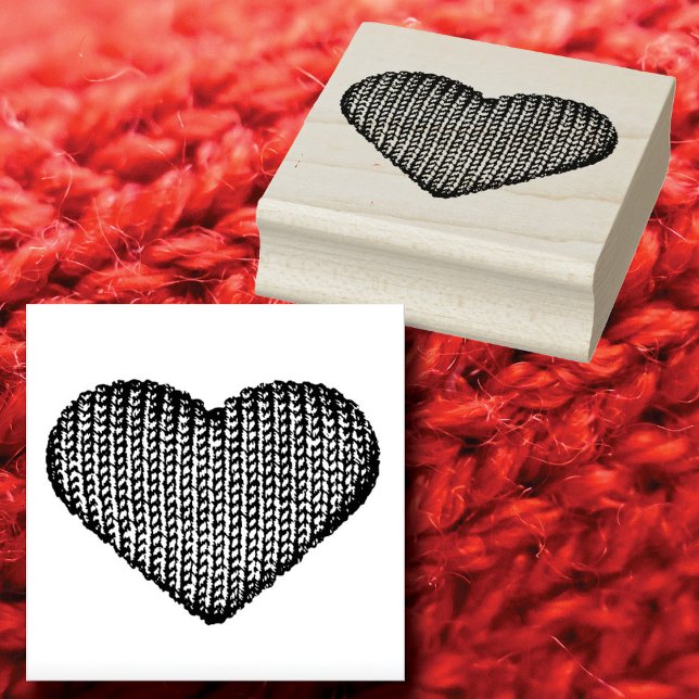 Carimbo De Borracha Hobby Knit Heart (Criador carregado)