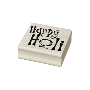 Carimbo De Borracha HOLI FELIZ! - Seus cumprimentos para todas as