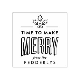 Carimbo De Borracha Hora de fazer o Cartaz de Natal Feliz