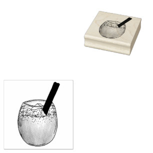 Carimbo De Borracha Horchata Orxata (Bebida Espanhola Mexicana)