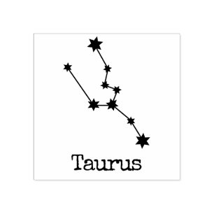 Carimbo De Borracha Horoscópio Celestial Taurus