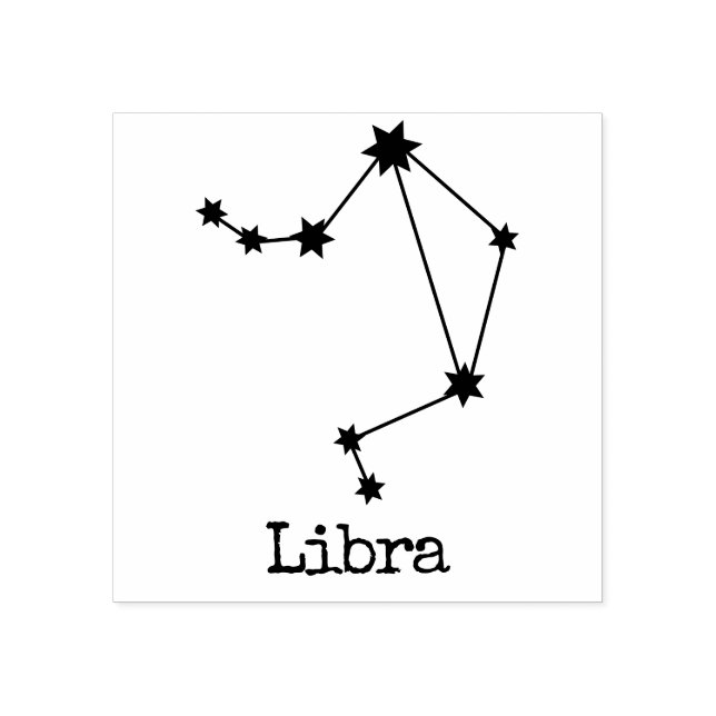 Carimbo De Borracha Horóscopo Celestial Libra (Impressão)