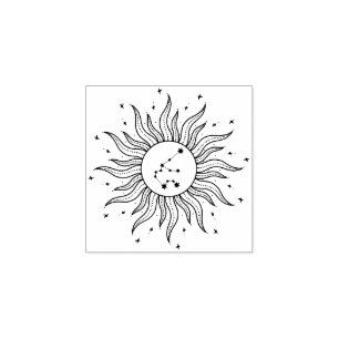 Carimbo De Borracha Horóscopo Sol Signo de Aquário