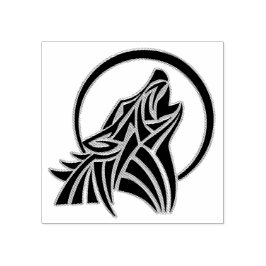 Carimbo De Borracha Howling Wolf