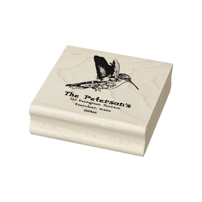 Carimbo De Borracha Humming Bird, adicione informações, devolva o cari (Carimbo)