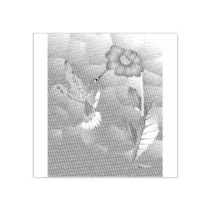 Carimbo De Borracha Hummingbird: Estilizado