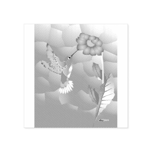 Carimbo De Borracha Hummingbird: Estilizado (Impressão)