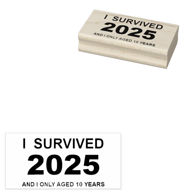 Carimbo De Borracha I Survived 2025 (Carimbado)