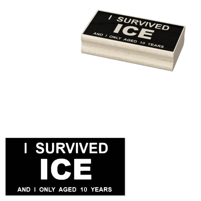 Carimbo De Borracha I Survived ICE  (Carimbado)