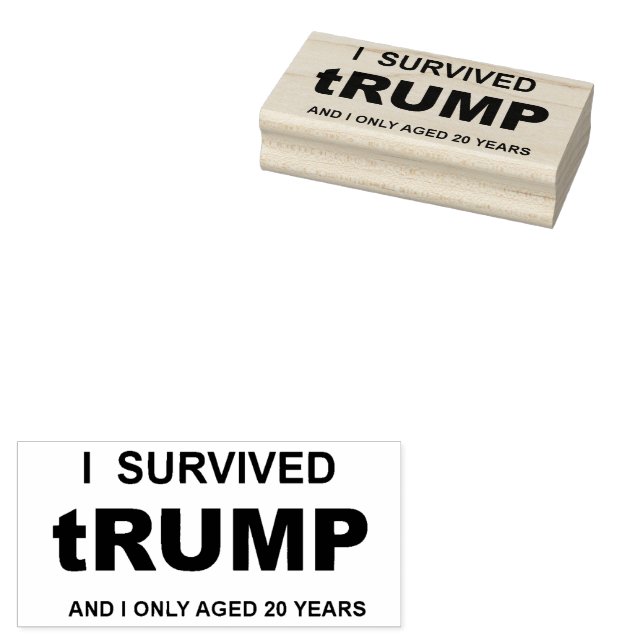 Carimbo De Borracha I Survived tRUMP (Carimbado)