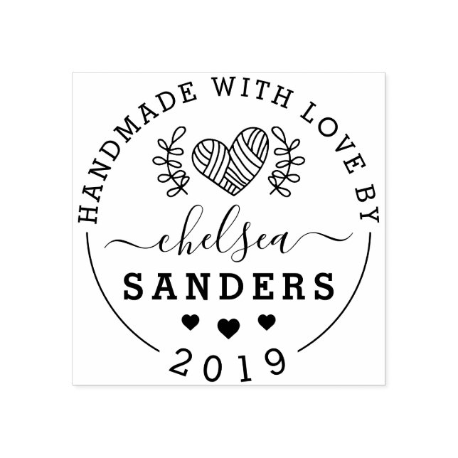 Carimbo De Borracha Identificado Manualmente Com Rótulo De Artesanato  (Impressão)