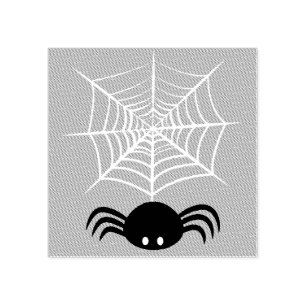 Carimbo De Borracha Ilustração Assustadora de Aranha de Halloween