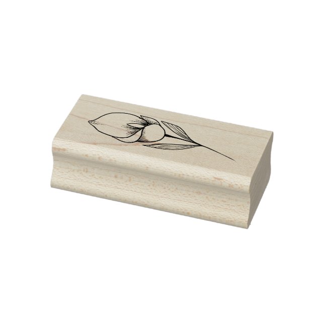 Carimbo De Borracha Ilustração de arte da linha Calla Lily (Carimbo)