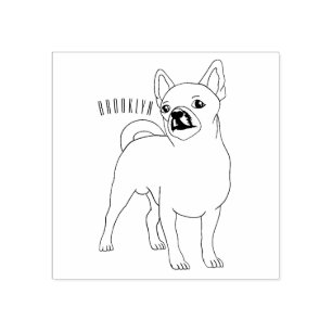 Carimbo De Borracha Ilustração de desenho animado de cachorro Chihuahu