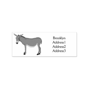 Carimbo De Borracha Ilustração de desenho animado de Donkey