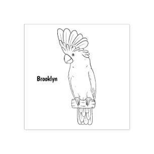 Carimbo De Borracha Ilustração de desenho animado de pássaro da catara