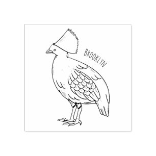 Carimbo De Borracha Ilustração de desenho animado de pássaros de papag