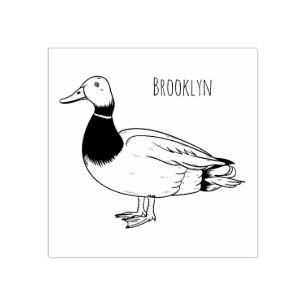 Carimbo De Borracha Ilustração de desenho animado de pato-reais