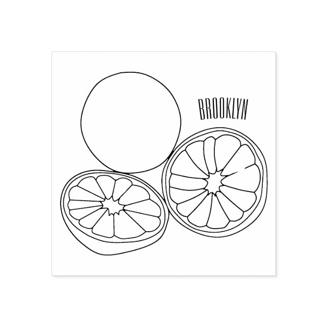 Carimbo De Borracha Ilustração de desenho animado do limão Kaffir (Impressão)