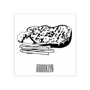 Carimbo De Borracha Ilustração de desenho em bife