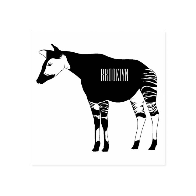 Carimbo De Borracha Ilustração de desenho em Okapi (Impressão)