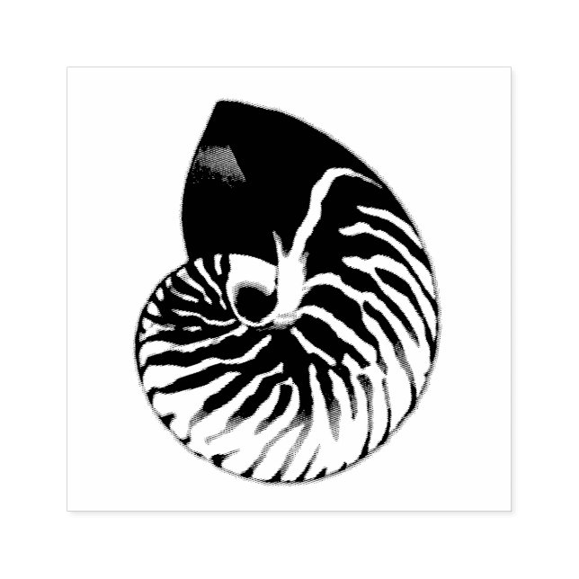 Carimbo De Borracha Ilustração de Nautilus Shell (Impressão)