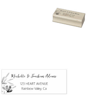 Carimbo De Borracha Ilustração floral de Aquarela Artística