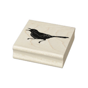 Carimbo De Borracha Ilustração Simples do Mockingbird