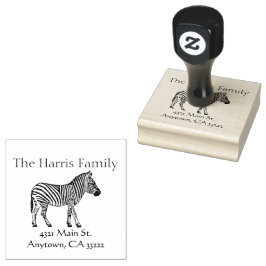 Carimbo De Borracha Ilustração Zebra Personalizada