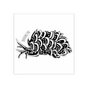 Carimbo De Borracha Imagem de desenho animado de lesmas do mar folhead