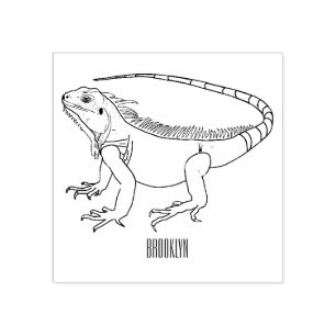 Carimbo De Borracha Imagem do desenho de Iguana