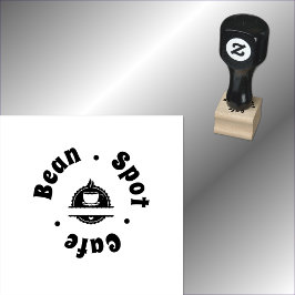 Carimbo De Borracha Imagem do logotipo do café