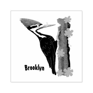 Carimbo De Borracha Imagem engraçada do desenho do pica-pau pileado