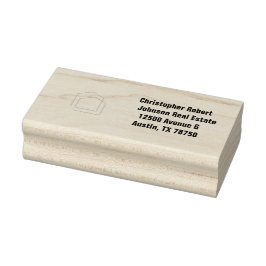 Carimbo De Borracha Imobiliário Negro Clássico