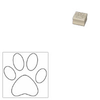 Impressão de Pata Direita Pet Cat Cão Simples Pequ
