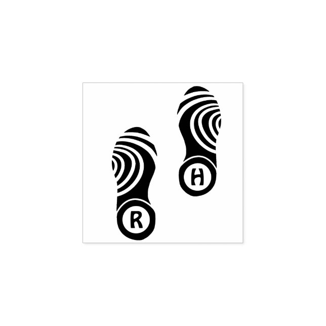 Carimbo De Borracha Impressão digital - Calçado de Impressão Monograma (Impressão)