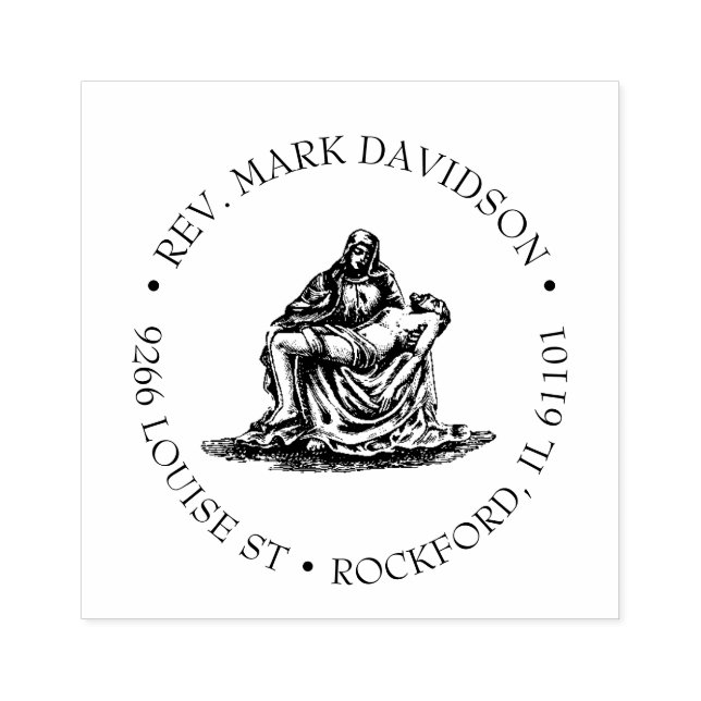 Carimbo De Borracha Jesus Virgem Maria Pieta Religiosa Católica (Impressão)