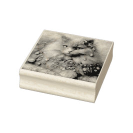 Carimbo De Borracha Joias de Gatinho de Gato de Cabelo Longo, Nebelung