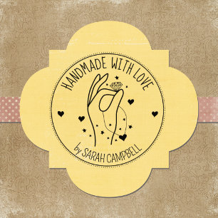 Carimbo De Borracha Joias feitas à mão com amor, personalizadas
